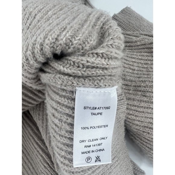 Women’s ASTR the label Button Slit Front Sweater Taupe Size XL - Picture 6 of 7
